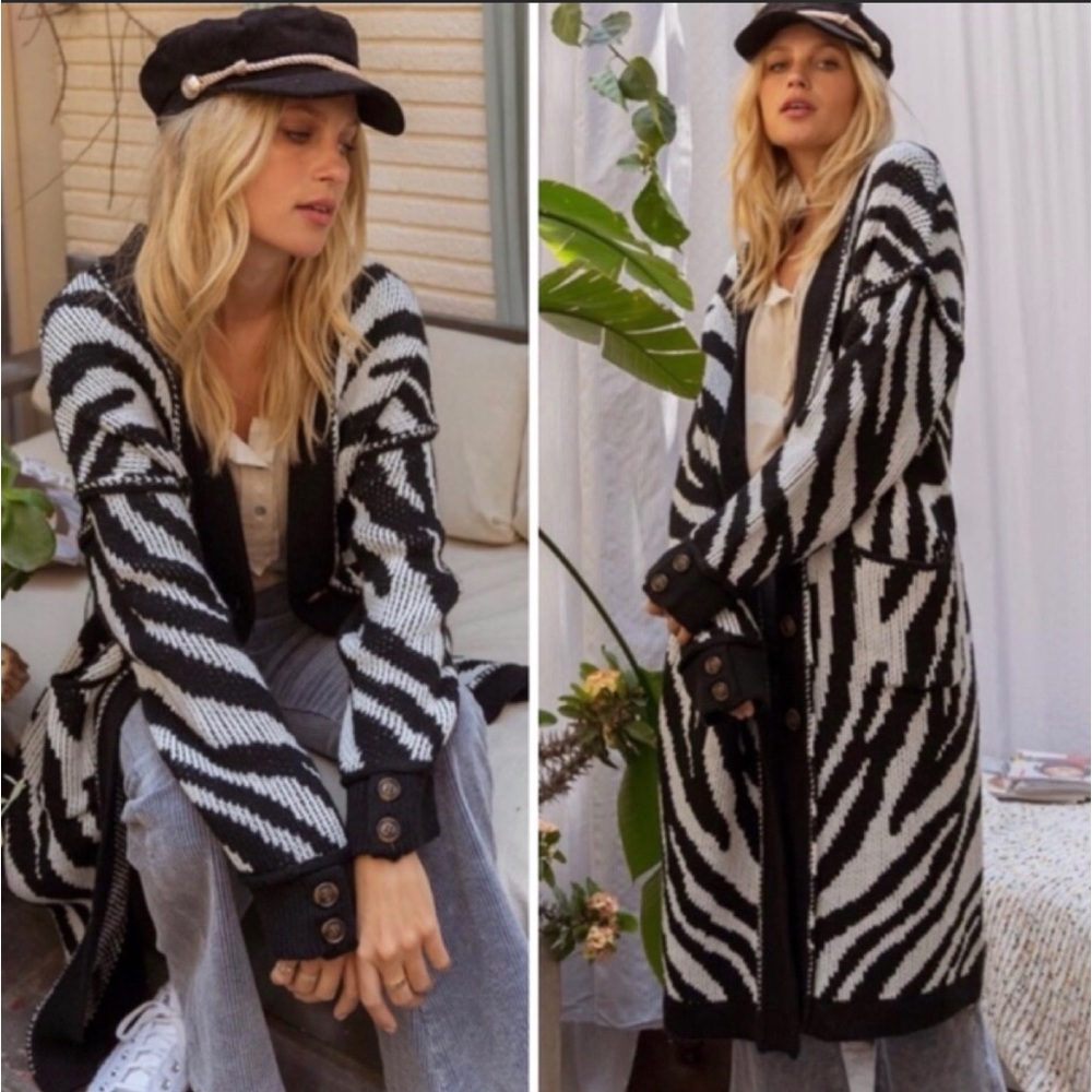POL Zebra Cardigan